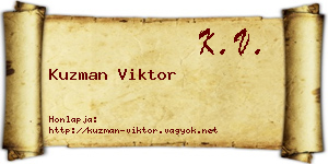 Kuzman Viktor névjegykártya